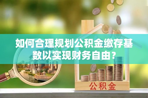 阳山如何合理规划公积金缴存基数以实现财务自由？