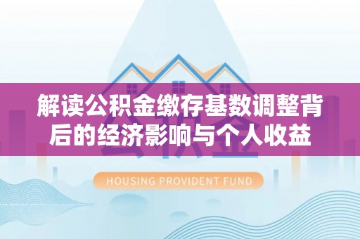 阳山解读公积金缴存基数调整背后的经济影响与个人收益