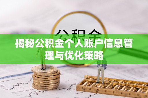 阳山揭秘公积金个人账户信息管理与优化策略