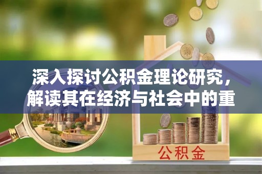 阳山深入探讨公积金理论研究，解读其在经济与社会中的重要角色