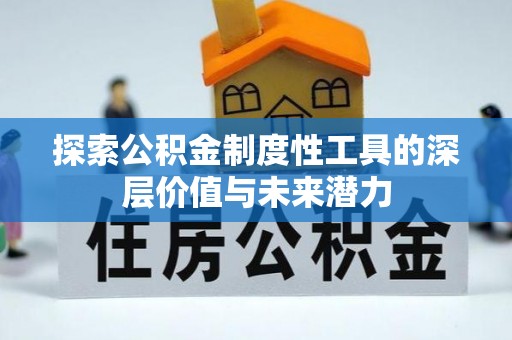 阳山探索公积金制度性工具的深层价值与未来潜力