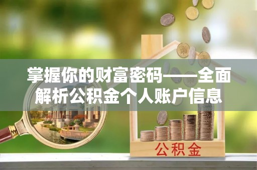 阳山掌握你的财富密码——全面解析公积金个人账户信息