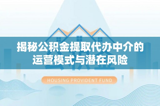 阳山揭秘公积金提取代办中介的运营模式与潜在风险