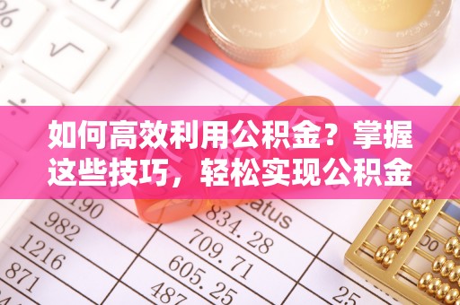 阳山如何高效利用公积金？掌握这些技巧，轻松实现公积金代办提取