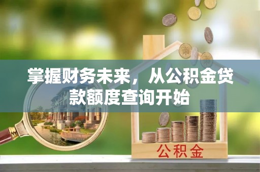 阳山掌握财务未来，从公积金贷款额度查询开始