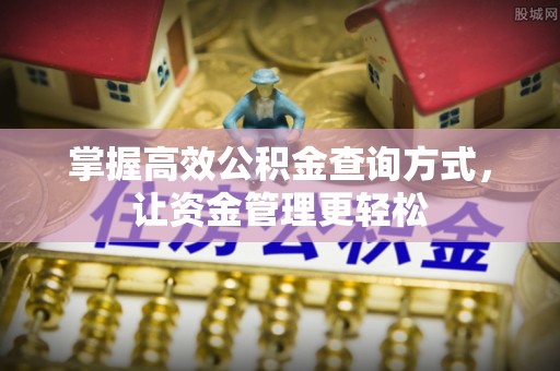 阳山掌握高效公积金查询方式，让资金管理更轻松